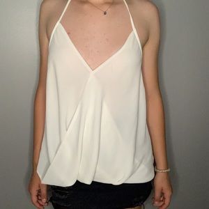 White open back tank top